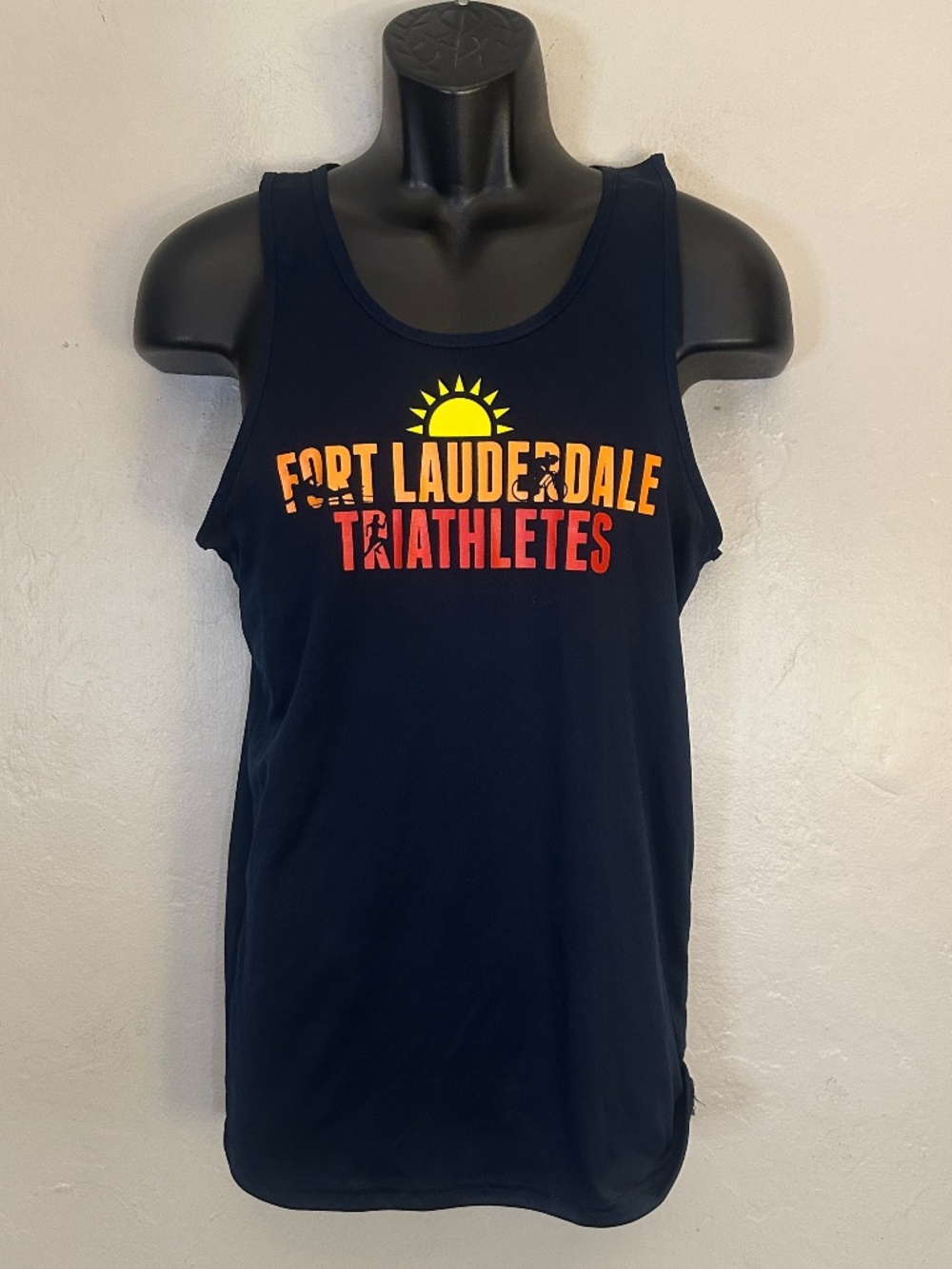Fort Lauderdale Triathletes Tank Top Medium Gently worn 100% polyester 19" armpi